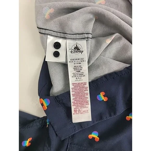 Disney Button Shirt Men's XL‎ Mickey Mouse Pride Rainbow - Picture 10 of 10